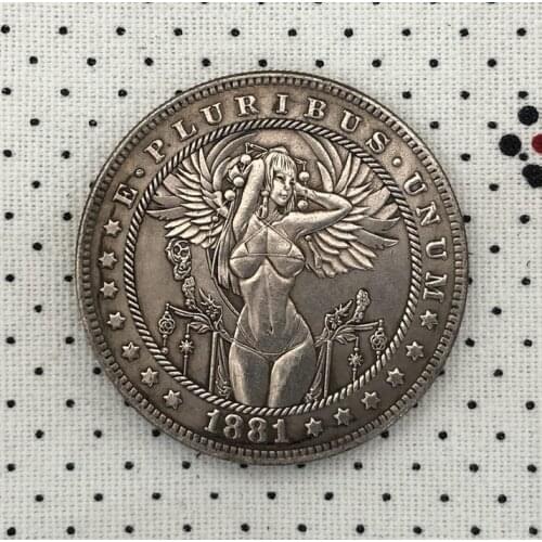 Anime girl coin United States Morgan Hobo coin Two-dimensional coin commemorative coin Anime coin souvenir gift