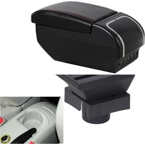 Center Centre Console Storage Box For Citroen C4 Hatchback 2004-2010 Armrest Arm Rest Rotatable 2005 2006 2007 2008 2009