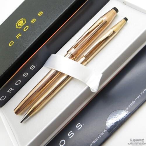 Cross Century II 14kt. Roller Pen + Ballpoint Pen Set AT0083-101 | İsme Special Pen