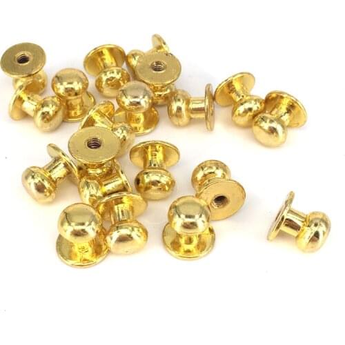 20PCS Wooden Jewelry Box Single Hole Round Knobs Golden color Gift case drawer Pull Handle 10*11mm
