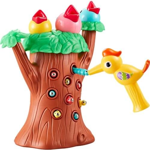 Toys for Tots Woodpeckers Catching Insects Toys Magnetic Educational Fishing Games Early Education Toys Children Animals Toys