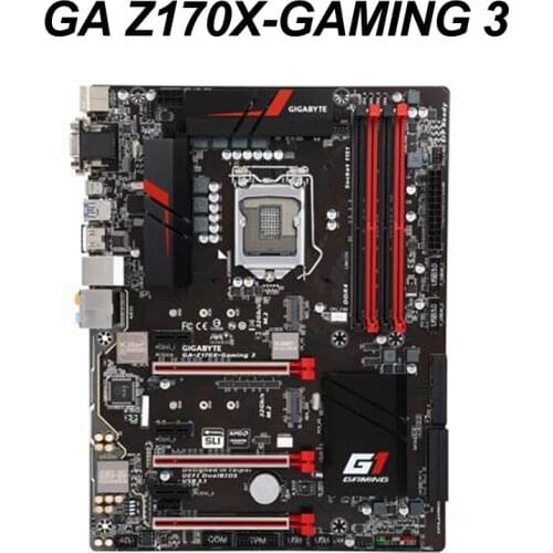 For Gigabyte GA-Z170X-GAMING 3 original motherboard DDR4 LGA 1151 HDMI DVI VGA USB2.0 USB3.0 64GB Z170X-GAMING 3 Desktop Board