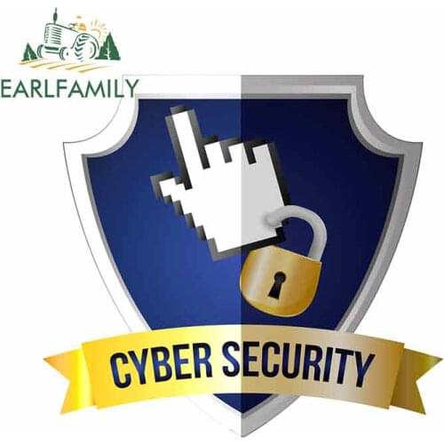 EARLFAMILY 13cm x 12.4cm for Cyber Security Sign Car Stickers Vinyl JDM Bumper Trunk Truck Graphics Windshield Bumper Windows