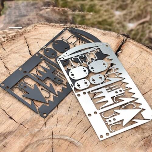Survival Tool Card 22 In 1 Survival Card-Multi Purpose Pocket Tool Stainless Steel Survival Camping Hiking Fishing Hunting Tools