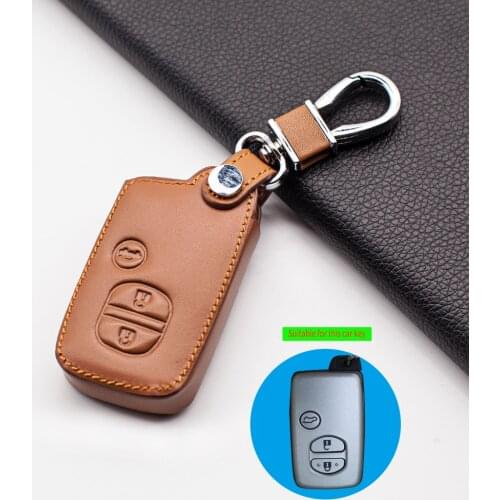 Carrying Leather Car Key Case Cover For Toyota Land Cruiser Prado 150 Camry Prius Crown For Subaru Foreste XV Keychain Holder