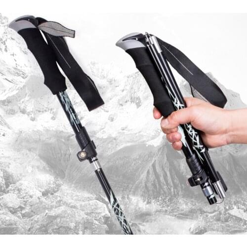 50%HOT Walking adjustable trekking poles shock-resistant ultra-light trekking poles telescopic ultra-light trekking non-slip sti