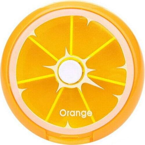 Mini Fruit Rotating Weekly Pill Box Case Splitter Organizer Medicine Container Drug Tablet Dispenser Pill Case