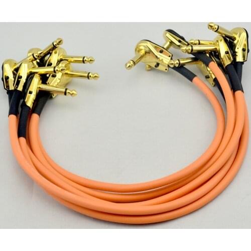 Musical Instruments guitarra Low-Profile Right-Angle Guitar Patch Cable with gold plate 6.35mm free shipping