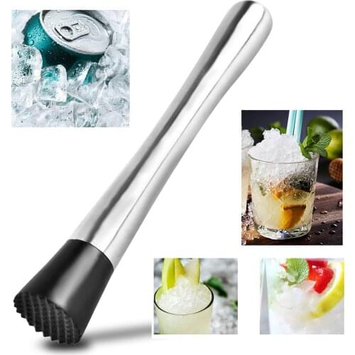 Stainless Steel Cocktail Muddler Mojito Muddlers Drink Muddler Ice Crushing Bar Bartender Tool for Making Cocktail Drinks