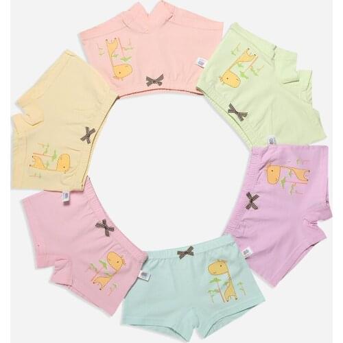 Girls Underwear One Piece Cotton Children Underpants Briefs Kids Underwear Female Mixed Color Short Pantie Costume For Kids