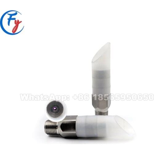 Single jet edge trim nozzle with PTFE shielding, nozzle for paper and pulp industry, tail cutter nozzle, needle jet spray nozzle