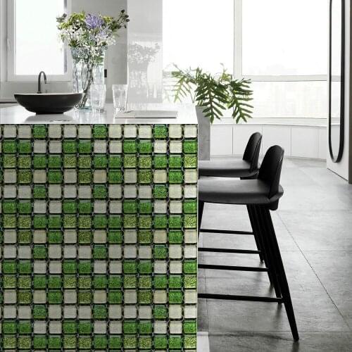 10-Sheet Peel and Stick Tile Backsplash PVC 3D Self-Adhesive Tile Stickers for Kitchen Bathroom Counter Top 10X10CM TS2