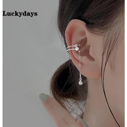 Luckydays 1 Pcs Clip On Earrings Without Piercing Ear Cuff Earcuff Tassel Earrings For Women 2021 Statement Aretes De Mujer