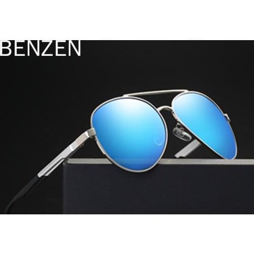 BENZEN Polarized Men Sunglasses Metal Frame Male Sun Glasses UV Protection Driver Driving Goggles 9235