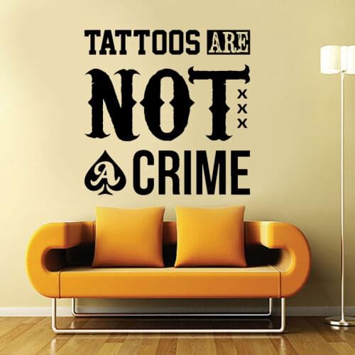 Tattoo Studio Salon Quote Wall Decal Vinyl Interior Design Tattoo Shop Salon Sign Window Sticker Removable Decor Wallpaper 4503