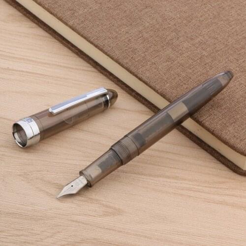 High Quality Jinhao 992 Plstic Fountain Pen Transparent white Spin Ink color Stationery Office School Supplies Writing Gift