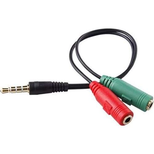 3.5mm Jack Cable Headset Adapter Y Splitter Audio 2 Female to 1 Male for Laptop PS4 Phone Xbox One Earphone Headphone Microphone