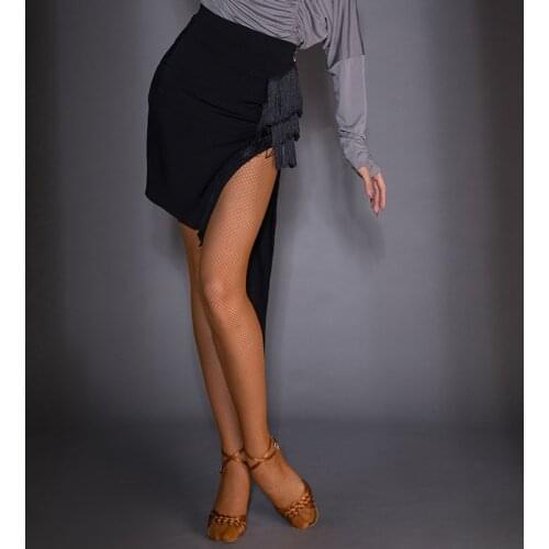 2021 New Latin Dance Skirt WomenS Practice Clothes Sexy Irregular Tassel Skirt Female Adult Latin Dance Competition Wear DN7848