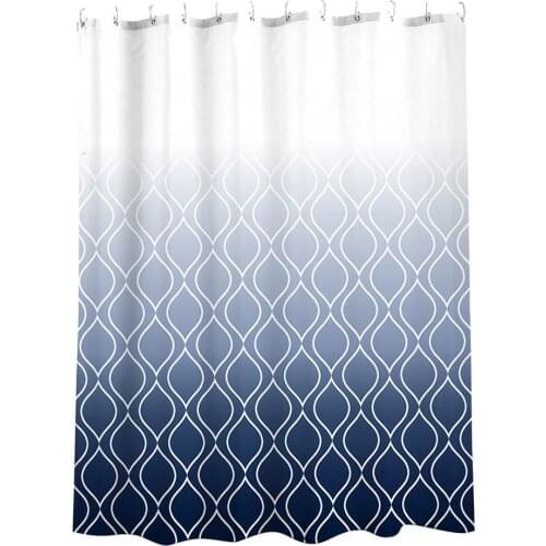 180cm Bathroom Curtain Waterproof Shower Curtain Polyester Cartoon Bath Screen Printed Curtain With Hooks
