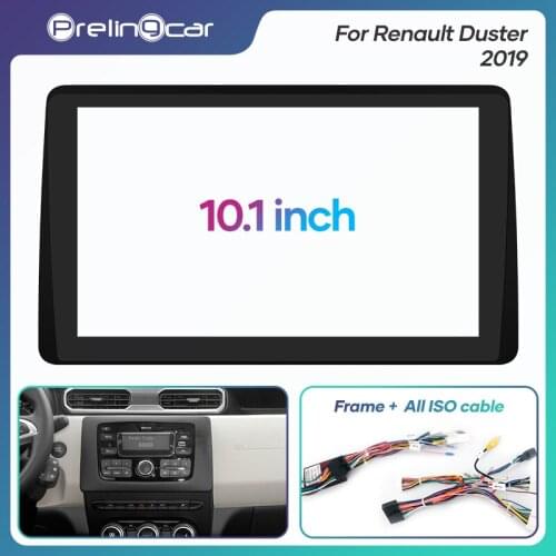 1Din 2Din Car DVD Navigation Radio Fascia Frame For Renault Duster 2019 Stereo Receiver Player Panel Dash Trim Kits