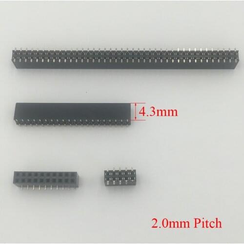 2*2 2x2 2*3 2x3 2*4 2x4 Pin 4P 6P 8P 2.0mm Pitch 4.3mm Height Double Row SMD SMT Female Connector Socket Pin Header Strip