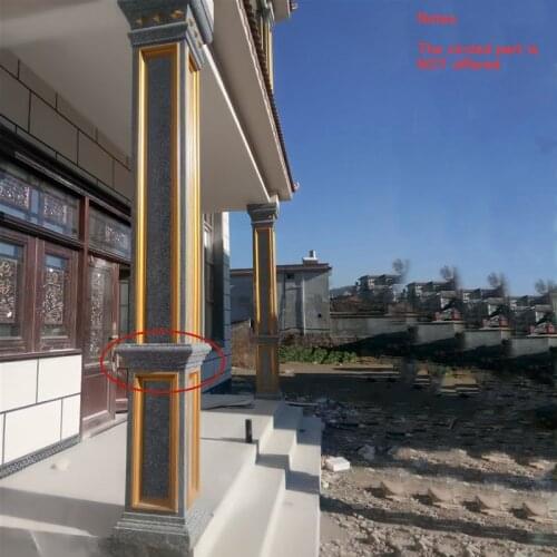 40cm/15.75in GRCGRG Very Strong Reusable ABS Square Concrete Roman Pillar Column Form Work Mold with Star Leaves Tops Slots Body