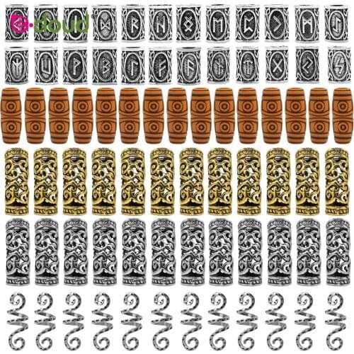 75Pcs Metal Rings Gold Hair Braid Dreadlocks Beads Hair Rings/Cuffs Diy Hair Clip Hair Cuffs Dread Tube Charm Dreadlock