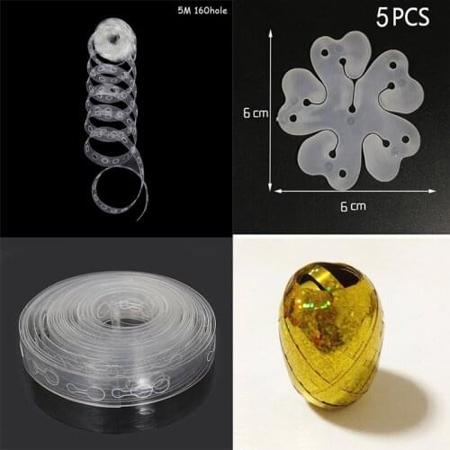 Balloon Accessories 5M Balloon Chain Yellow Ribbon Dot Wedding Party Birthday Background Decoration Chain Arch Balloon supplies