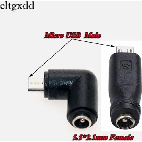 Cltgxdd 1PCS 5.5*2.1mm to Micro USB Jack Micro 5Pin DC Power Charger Adapter Converter Connector for Laptop/Tablet/Mobile Phone