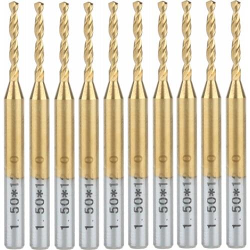 10x Titanium Nitride Coated Carbide PCB CNC Drill Bits Router 1.5mm