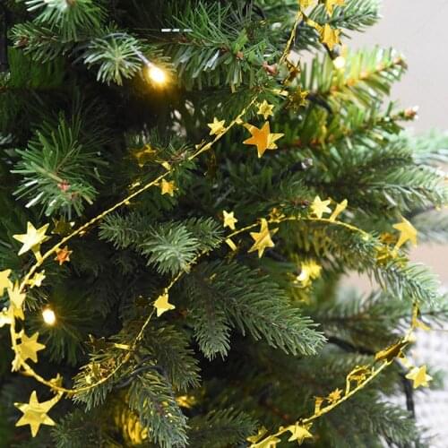 7.5m Star Garland Christmas Tree Decoration Wedding DIY Crafts Party Supplies Christmas Star Tinsel Garland Wire Home Decor