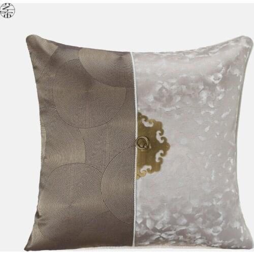 Patchwork Cushion Cover 45x45cm Decorative Cushions For Living Room Pillow Cover Metal European Design Pillowcase Home Decor