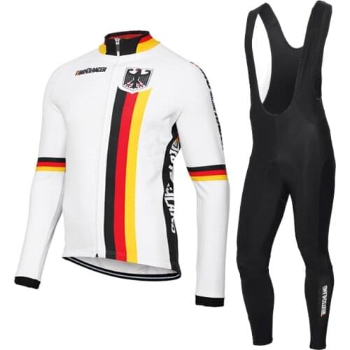 Classical Thin OR Winter Thermal Fleece Germany Deutschland Team Cycling Long Sleeves Set Customized OROLLING