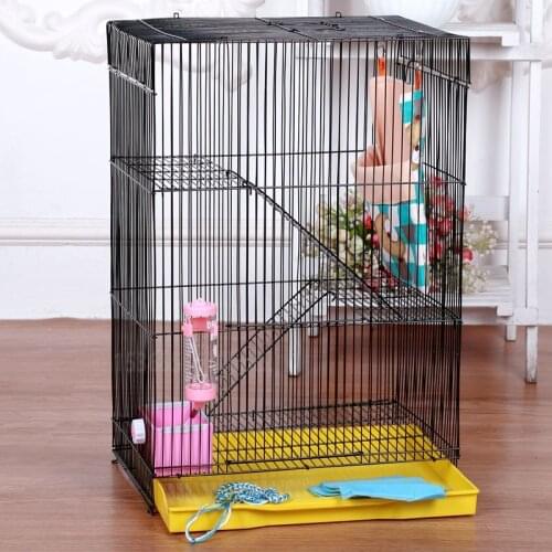 Pet Cage Devil Squirrel Chinchilla Plus Heighten Iron Cages Portable Three-story Four-story Five-story Pet Villa Animal Cage