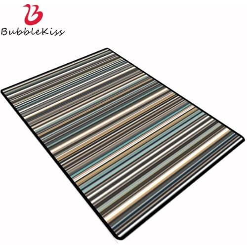 Bubble Kiss Carpets For Living Room Lake Blue Floor Mat Fashion Pinstripe Carpet Home Slip Soft Rug Teenager Bedroom Decor Rug