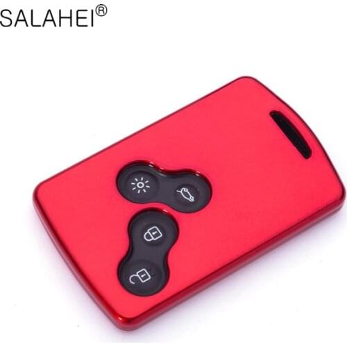 Colorful 4 Buttons ABS Car Key Case Cover For Renault Duster Captur Clio Logan Megane 1 2 3 Koleos Scenic Card Auto Accessories