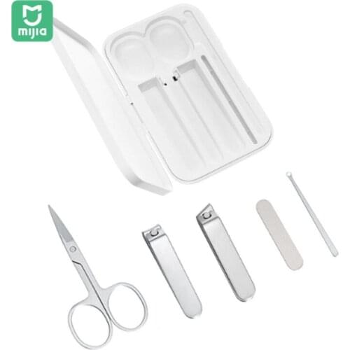 Xiaomi Mijia Nail Clippers 5pcs Set Stainless Steel Clippers Earpick Nail Trimmer File Professional Manicure Tools