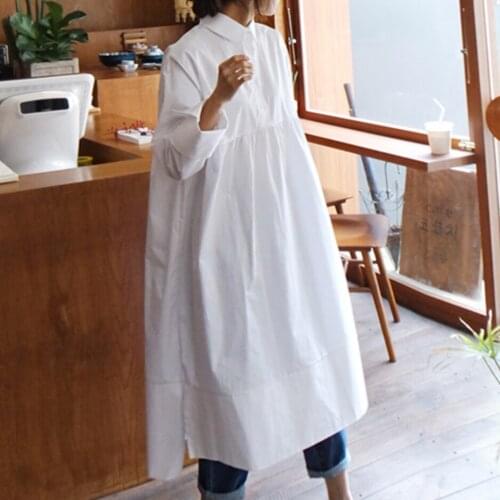 Fashion Shirt Dress Spring and Autumn 2021 Women Dress Loose Casual Pluz Size Women