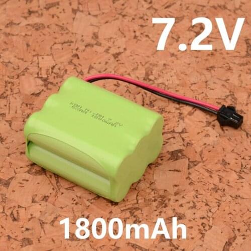 Nimh 2pcs 7.2v 1800mAh AA Battery 6s 1.2v Ni-mh Battery Pack for Toy Battery Backup Power Remote Control Electric Toy Tool Boat