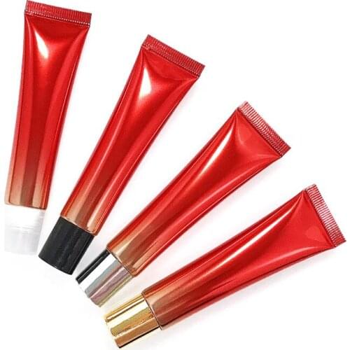 100pcs 20ml Empty Lipstick Tube,Lip Balm Soft Hose,Makeup Squeeze Sub-bottling Lip Gloss Container