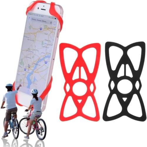 OOTDTY Security Rubber Bands Replacement Silicone Straps For Bike Phone Mount Universal Mountain Bicycle Phones Holder Support