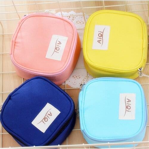 Tampon Storage Bag Sanitary Pad Pouch Women Napkin Cosmetic Bags Organizer Ladies Makeup Bag Girls Tampon Holder Organizer