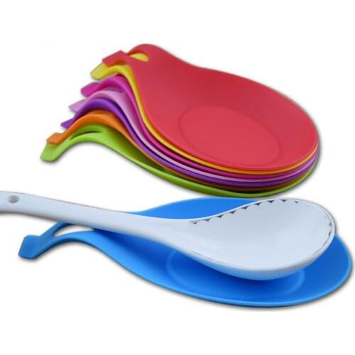 Silica Gel Seasoning Plate Spoon Cushion High Temperature Seasoning Tableware, Spoon Holder
