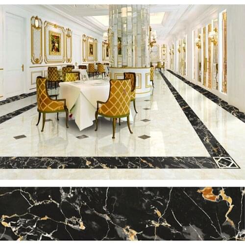 5M Length Waterproof Sticker Baseboard Self Adhesive Waistline Border Wall Stickers 3D Rustic Tile Vintage Wallpaper Borders