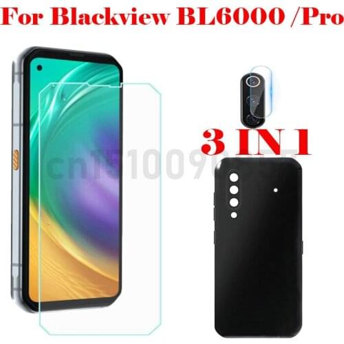 3-in-1 Case + Camera Tempered Glass On For Blackview BL6000 Pro 5G ScreenProtector Glass For Blackview BL6000 2.5D Glass