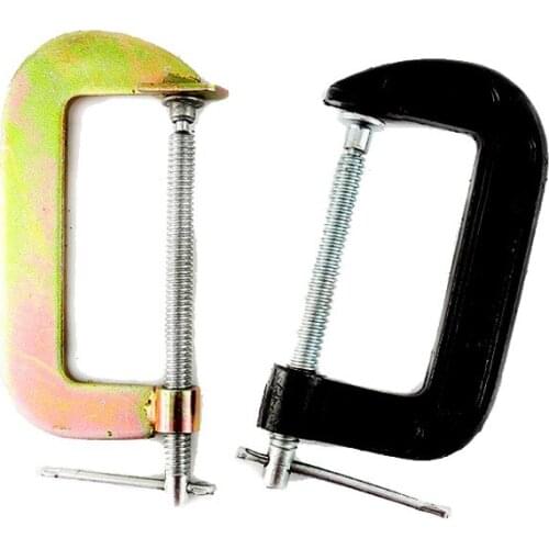 Yellow steel plate G type clamp G type clamp woodworking clamp rocker clamp fixing fixture