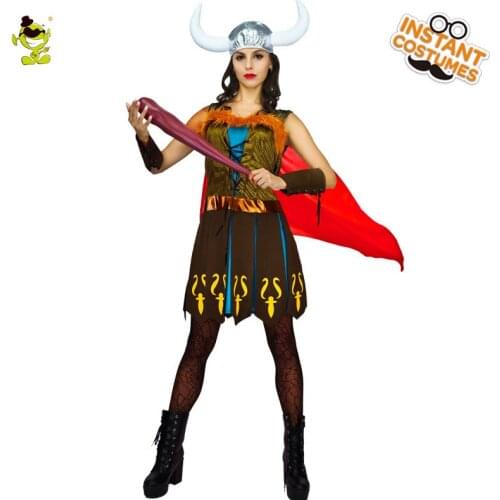 Adult Women Viking Pirates Costume Carnival Party Warrior Cosplay Halloween Costumes Female Cool Viking Decoration Outfits