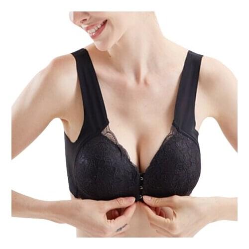 Ladies' Front Buckle Lace Bra Women Seamless Support Comfortable Without Steel Ring Traceless Underwear