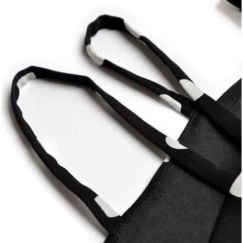 Black Polka Dot Print Ruffle Summer Irregular Women Vintage Retro Lace Fashion Beach Sundress Sexy Party Dress Robe Femme