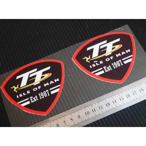1PCS ISLE of MAN Car Sticker Shield badge for TT EST 1907 Sticker Motorcycle Vinyl Car Styling Body